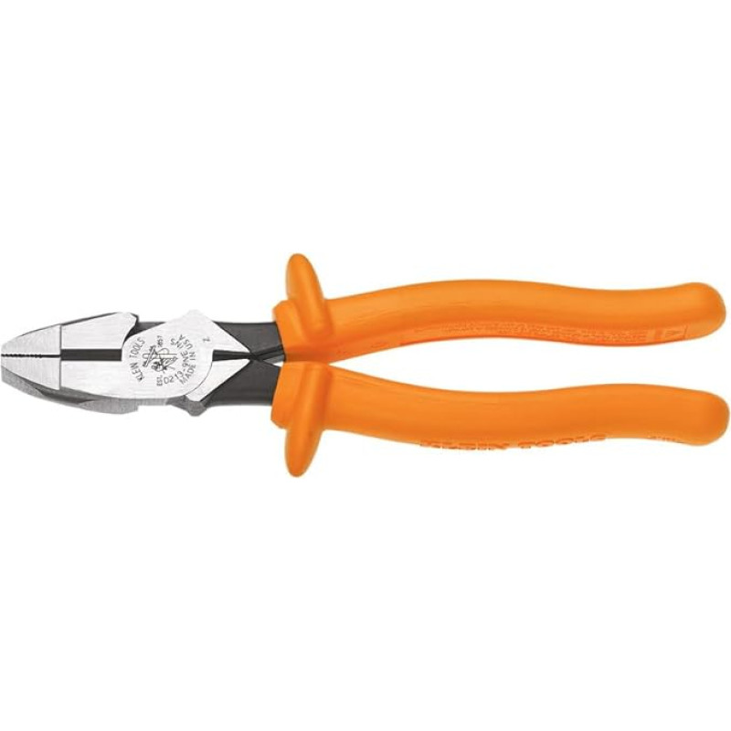 Klein Tools D213-9NE-INS Isolierte Seitenschneidzange New England mit gerändelten Backen und Griffvergütung, 1000 V, 22,9 cm