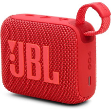 JBL Go 4 in Red - Portable Bluetooth Speaker Box with JBL Pro Sound, Deep Bass and Playtime Boost Function - Waterproof and Dustproof - 7 Hours Runtime