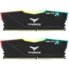 TEAMGROUP Team T-Force Delta RGB DDR4 žaidimų atmintis, 2 x 8 GB, 3600 MHz, 288 kontaktų DIMM, juoda