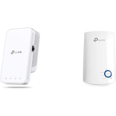 TP-Link RE330 WLAN stiprintuvo kartotuvas AC1200 (867 MBit/s 5GHz + 300 MBit/s 2,4 GHz) baltas ir TL-WA850RE WLAN stiprintuvo kartotuvas (300 Mbit/s, WLAN stiprintuvas, programėlių valdymas, Ethernet prievadas) baltas