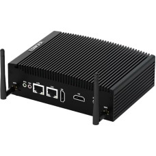 ESIMOER Pramoninis mini kompiuteris, mini kompiuteris be ventiliatoriaus Win11, mini kompiuteris Core i5-8260U, 16GB RAM, 128GB SSD, 2 LAN, du 4K HD ekranai, 2 RS232 COM, 8 USB, WiFi5, BT4.2, skirtas verslui, biurui, namams, pramonei, daugumai