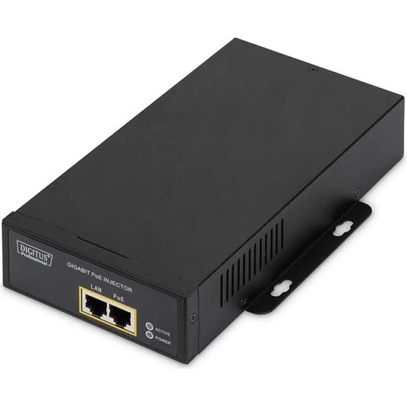 DIGITUS PoE++ injektorius - IEEE802.3at - Gigabit Ethernet - 95 W - Max. 55 V - PoE A ir B režimas