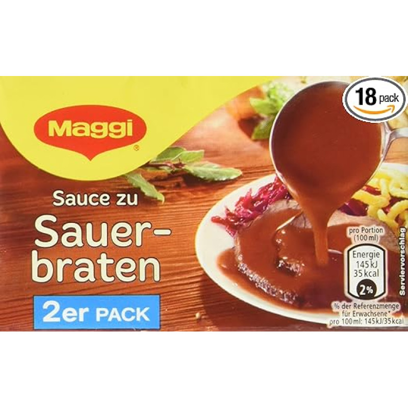 Maggi Delikatess Double Pack Sauce for Sour Roast Pack of 18 (18 x 500 ml)