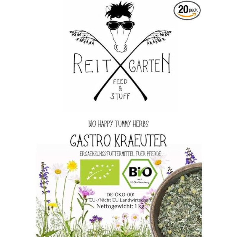 Reitgarten 's Organic Happy Tummy Herbs - Gastro Herbs Horse