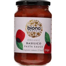 Biona Bio-Pastasauce mit Tomaten und Basilikum, Basilico - 350 g (6 vnt.) | Glutenfrei, ohne Zuckerzusatz | Vegan und milchfrei