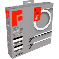 Famatel 71502A Self-Adhesive Cable Duct | With Already Integrated Self-Adhesive Tape | 5 Metres | 10 x 16 mm | Square | Easy Assembly | Cable Duct | White