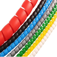 Vogueing įrankis 5M 8mm spiralinis kabelis Tidy Cable Protector rankovė namų ar biuro kompiuterio kabeliui juoda
