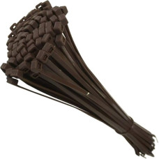 25 Pack Brown Cable Ties Wire Zip Ties Cord Strong Nylon Plastic Durable Small 100mm
