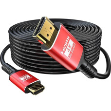 Eareyesail 4K HDMI kabelis 20 m (HDMI 2.0 In-Wall CL3 18Gbps OD9.0) Palaiko visus HDMI įrenginius, skirtus žaidimų monitoriui, PS4, 