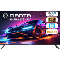 Manta Immersive TV 50 Inch Smart TV 4K UHD - HDMI 2.0, USB, Netflix, YouTube, Hotel Mode - Android Smart TV LED 4K TV with Wi-Fi - Frameless - 50LUA123E