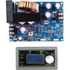 CNC Step-Down Adjustable Power Supply Module, 50V 20A CNC Buck Adjustable Power Supply Module, 1000W Volt Ammeter DC Voltage Regulator Board with LCD Display