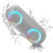 NOTABRICK Bluetooth Speaker, Music Box with RGB LED Light, Portable Wireless Bluetooth Box, 30W True Wireless Stereo, 24 Hours Battery, IPX7 Waterproof Boxes for Home, Garden, Outdoor