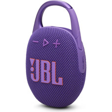 JBL Clip 5 Purple - Portable Bluetooth Speaker Box with JBL Pro Sound, Deep Bass and Playtime Boost Function - Waterproof and Dustproof - 12 Hours Runtime