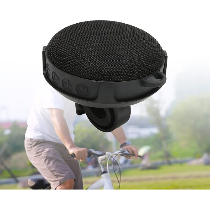 Gugxiom Portable Bluetooth Speaker for Bike, IP67 Compact Portable Bluetooth 5.0 Wireless Bicycle Stereo Speaker, 8W Lossless HiFi, 2 Playback Modes for Motorcycles (Black)