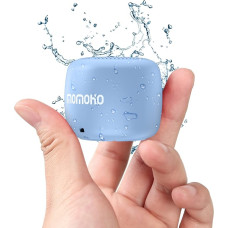 Momoho Waterproof Bluetooth Speaker Wireless Mini Portable Short Design IPX7 Smallest Waterproof Speaker TF Card Game Support for Outdoor, Shower, Party, Hiking (Blue)