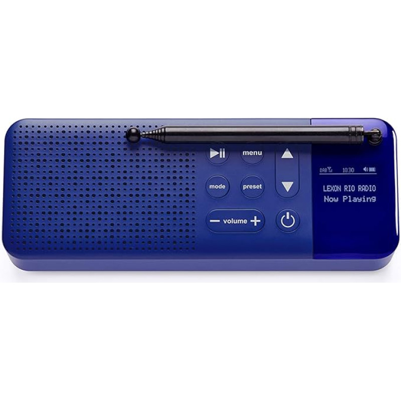 Lexon Rio Radio Dab+ & FM, Bluetooth Speaker 3 W, Battery Life 3 Hours (Dark Blue)