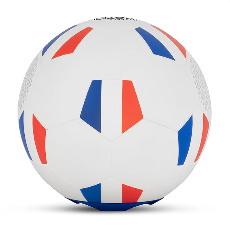 Ibiza - FOOTBALL-SOUND - Baffle, Powerful Speaker with Battery - Bluetooth, Micro-SD - TWS - Shape of a Football in France - Olympic Games, World Cup, Football