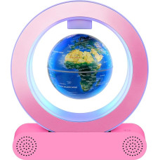 FLRMINGE Magnetic Levitation Earth Ceremony Speaker, Wireless Bluetooth 5.0 with LED Lights, Home Office Decoration, Creative Electronic Gifts, Unique Christmas and Birthday Gifts