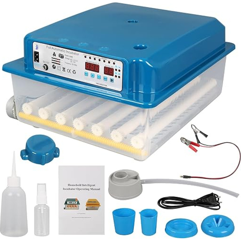Incubator Fully Automatic, 24-36 Eggs Incubator Poultry Eggs Incubator with Automatic Rotation System, Incubator Chicken with Moisture Monitoring and Temperature Control