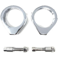 Alchemy Parts Chrom Motorrad Blinker Austausch Klammern für 41mm Gabel