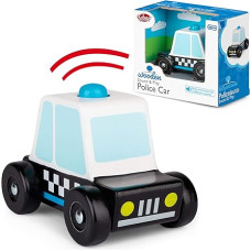 Tobar Wooden Police Car with Sound and Game Function and Electronic Siren