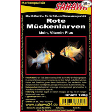 SAHAWA® Raudonųjų uodų lervų maistas nuo šalčio, 50 vnt., Gupijos, žuvys, akvariumas, diskusai, šamai (5 kg)