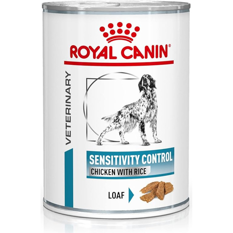 ROYAL CANIN Veterinary Sensitivity Control Mousse | 12 x 410 g | Visavertis dietinis maistas šunims | Virškinimui ir alergijai maistui palaikyti | Su EPA/DHA