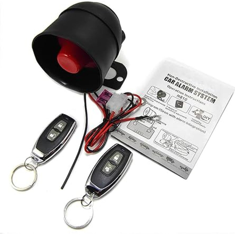 TOTMOX Car Alarm System, Car Alarm System with Remote Control, Universal 12 V Alarm Speaker, Safety Protection System, Car Alarm System, Alarm System for Campers