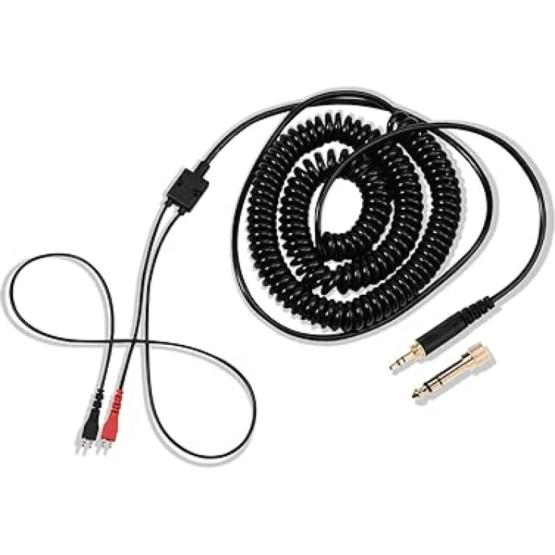 KUIDAMOS Replacement Spring Coiled Headphone Cable with 3.5mm and 6.5mm Jack Replacement Coil Spring Stereo Audio Cable for Sennheiser HD25/560/540/480/430 Headphone Earphones