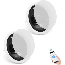 VEVOR Set of 2 Bluetooth Ceiling Speakers 6.7 Inch 150W Wall Speaker System with 8Ω Impedance and 89dB Sensitivity for Kitchen, Home, Living Room, Bedroom or Covered Porch