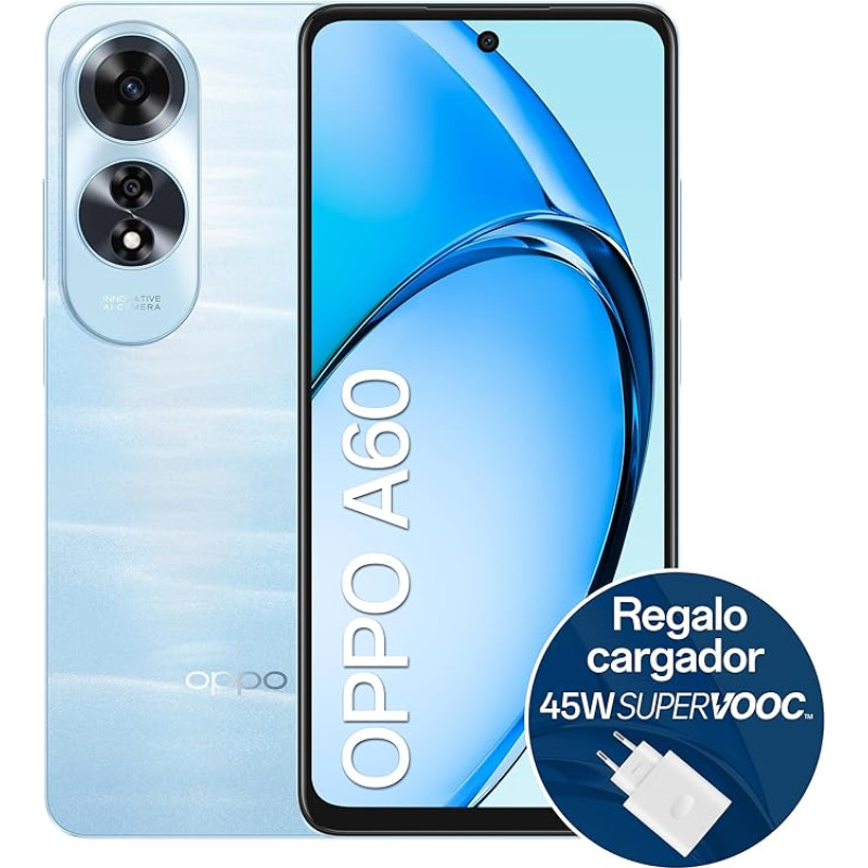 OPPO A60 4G atrakintas išmanusis telefonas 16GB (8GB + 8GB 256GB HD+ LCD ekranas 6,7 colių kamera, 50+2+8MP, 