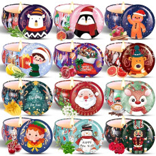 NCKIHRKK Kvapiųjų žvakių dovanų rinkinys moterims, 12 kalėdinių žvakių pakuočių Aromaterapinės žvakės, natūralaus sojų vaško kvapiosios žvakės Kalėdų dovanos, kvapiųjų žvakių rinkinys Kalėdoms, aromaterapija vonioje,