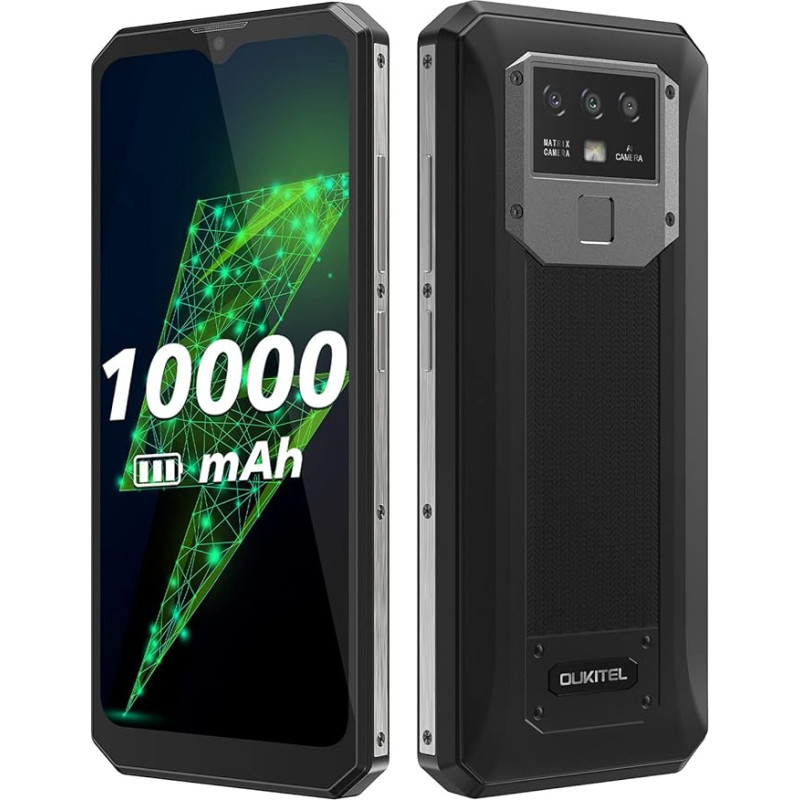 OUKITEL 10000 mAh baterijos išmanusis telefonas be sutarties K15 Plus, 18 W greitasis įkrovimas ir įkrovimas, 3 GB + 32 GB, 13 MP triguba kamera, 