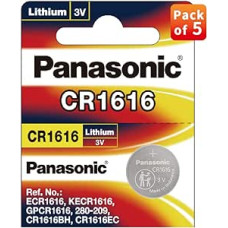 CR1616 ličio baterijos 3V 2 pakuotės (5 pakuotės) = 10 vienkartinių baterijų