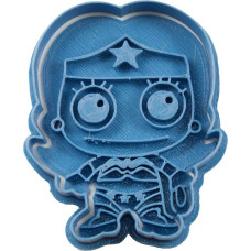 Cuticuter Wonder Woman Chibi Superheroes Cookie Cutter, mėlyna, 8 x 7 x 1,5 cm