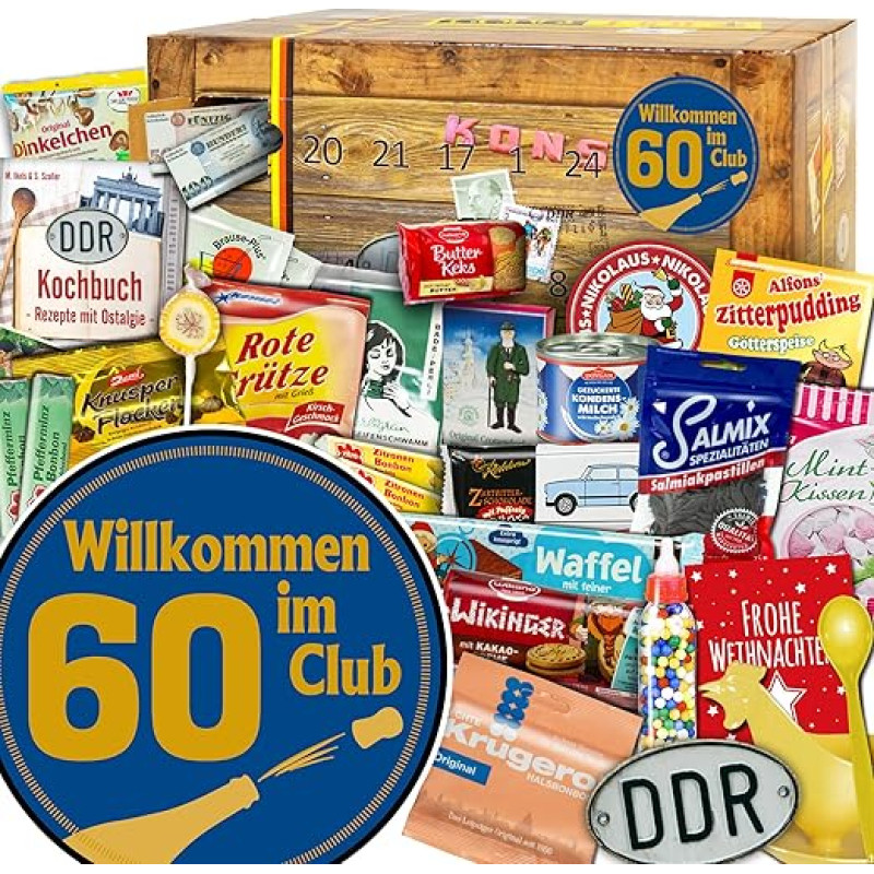 ostprodukte-versand Wilkommen im Club 60 + DDR Kalėdų kalendorius + Rytų paketas 2023 m.