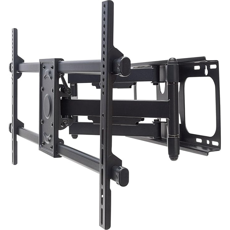 Manhattan 461290 Universal Wall Bracket for Large Screens (Tilts/Swivels Mount and Curved Screen from 90 cm (37 Inches) Up To 75 kg Heavy Duty Steel Construction Black