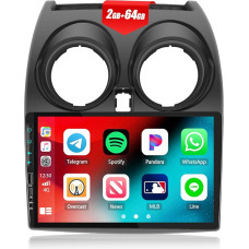 2G + 64G CAEMCHO Android 13 automobilinis radijas su navigacija Nissan Qashqai J10 2006-2013.9 colių automobilinis radijas su jutikliniu ekranu, Carplay ir Android Car Mirrorlink RDS FM Bluetooth + atbulinės eigos kamera