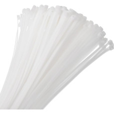 sourcing map Kabelbinder aus Nylon, selbstsichernd, lang, 5 mm für Kabelmanagement, Weiß, 350 mm, 18 kg, 200 Stück