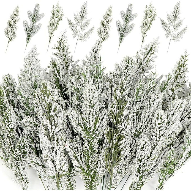 Dirbtinė pušis 4 stilių asorti dirbtinių pušies šakų dirbtinių lapų adata plastiko pušies dirbtinių žaliųjų augalų Picks DIY Kalėdų vainikai girliandos namų sodas