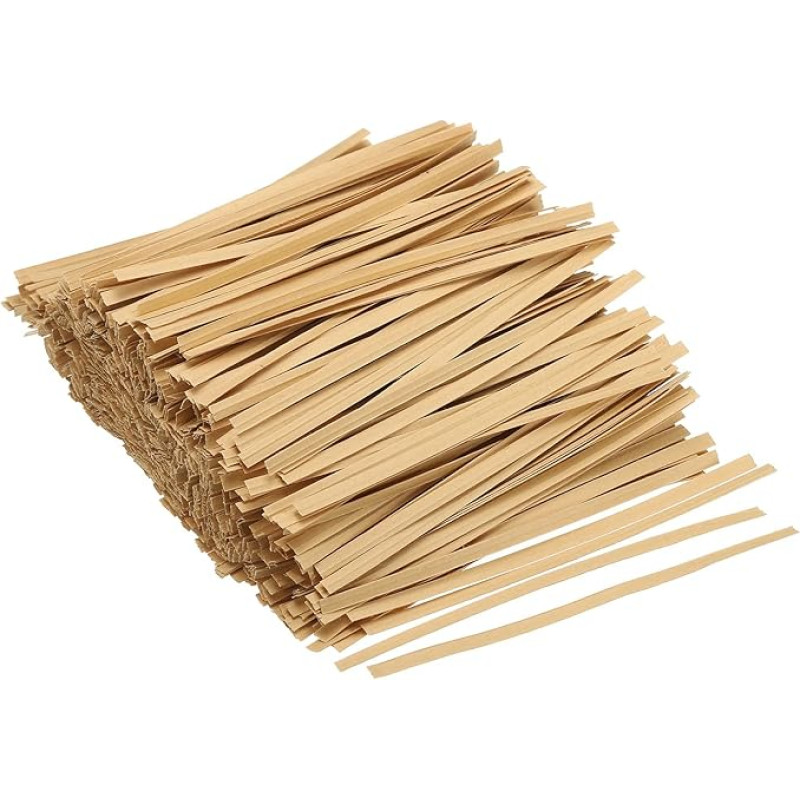 PATIKIL Pack of 1500 Cable Ties 4.7 Inch Paper Closure for Party Bag Art Brown