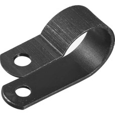 sourcing map 50 Pcs Black Nylon R Type Cable Management Cable Clips 13mm