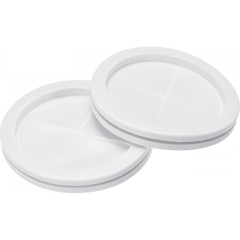 sourcing map Pack of 4 Rubber Grommet Holder Diameter 90 mm Round Double-Sided for Wire Protection White