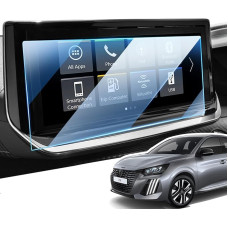 LANGBEAN Ekrano apsauga Peugeot 208 2008 2023 2024, 10 colių ekrano apsauga nuo įbrėžimų Restyling E-208 E-2008, 9H grūdinto stiklo apsauginė plėvelė nuo pirštų atspaudų, navigacijos priedai