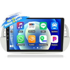 [8 branduolių] SIXWIN 4+64G Android 13 CarPlay/Android Car/DSP automobilinis radijas Fiat 500 2007-2015, 9 colių jutiklinis ekranas su GPS WiFi Bluetooth 5.0 USB FM RDS radijo veidrodinis ryšys + 32 juostų ekvalaizeris