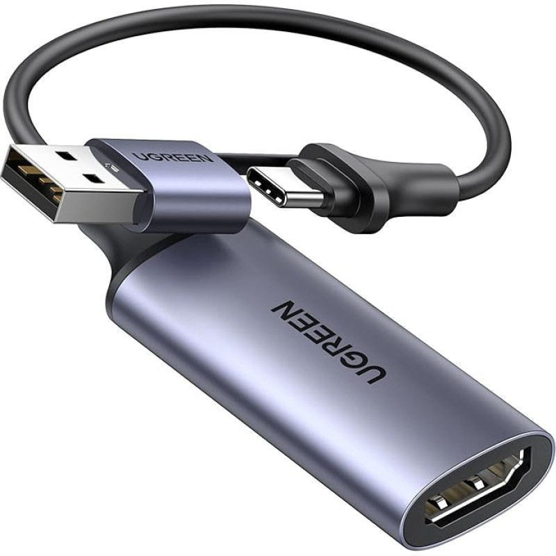 UGREEN Video Recording Card HDMI Capture Card, HDMI to USB AC 4K 30Hz1080P for Recorder Live Streaming Video, Gaming Compatible with Computers etc.