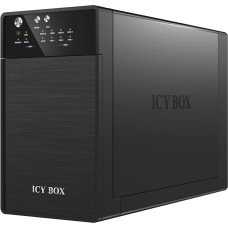 ICY BOX IB-RD3620SU3 Išorinė 2 įrenginių saugykla (Raid 0/1, Single, JBOD), skirta 2x 3, 5 Zoll SATA i, II, III plokštėms, USB 3.0 (UASP) ir eSATA jungtis, Smart-Lüfter