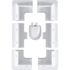 TRAMILY 7 x saulės baterijų laikiklis, baltas, stačiakampio formos, kampinis laikiklis, atsparus UV spinduliams, skirtas mediniam rėmui, nameliams ant ratų, valtims, karavanams, (kampinis laikiklis, S formos laikiklis, kabelio įvesties varžtas)