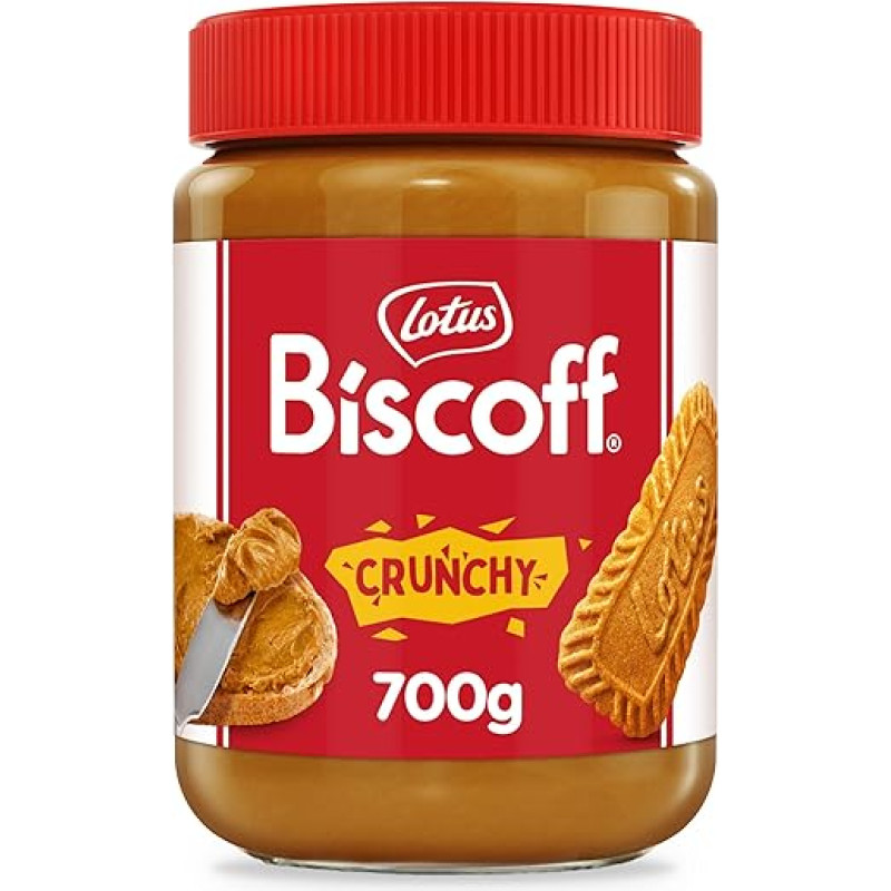 Lotus Biscoff Sweet Spread Crispy Caramelised Biscuit Flavour Vegan Nut Free No Added Flavours or Dyes PET Glass 700 g