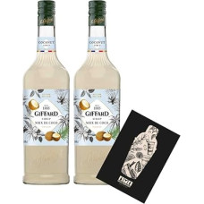 Giffard Coconut Syrup, 1 Litre Each Coconut, Sirop de Coco Set of 2